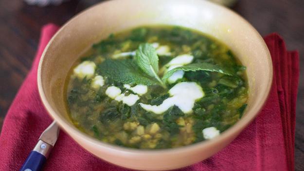 Photo of prepared Egyptian Spinach Soup