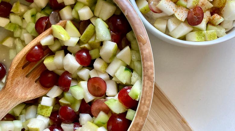 Photo of Pear Grape Cucumber Salad with lime