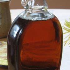 Photo of maple syrup in a glass jug