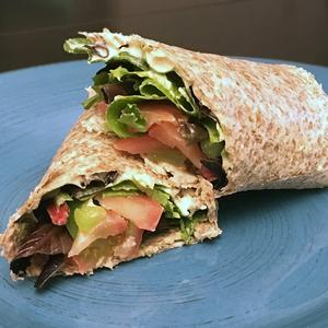 Photo of prepared Hummus and Veggie Wraps