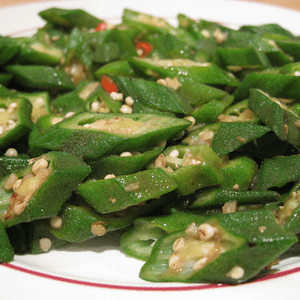 Photo of okra on a plate