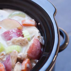 Photo of Meat and Onion Stew in a crockpot