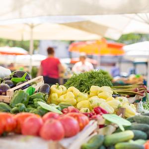Vegetables at a farmers' market