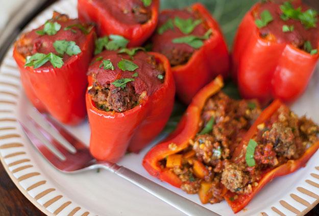 Photo of prepared Moroccan-style Stuffed Peppers