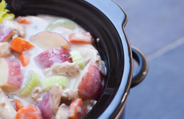 Photo of Meat and Onion Stew in a crockpot