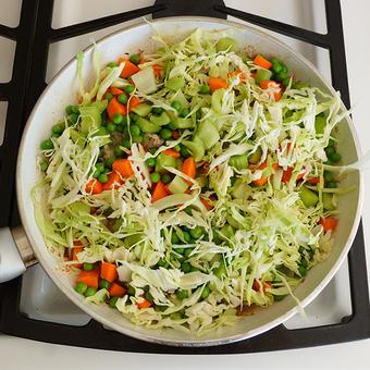 Add veggies