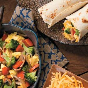 Photo of veggie scramble wraps