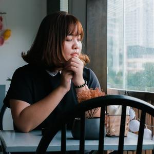 Photo of a woman being mindful about what she eats