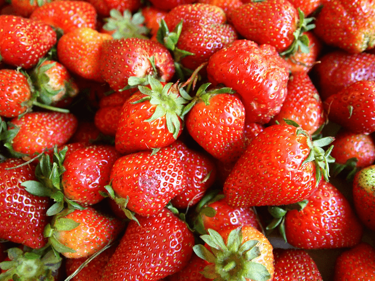 Photo of many strawberries