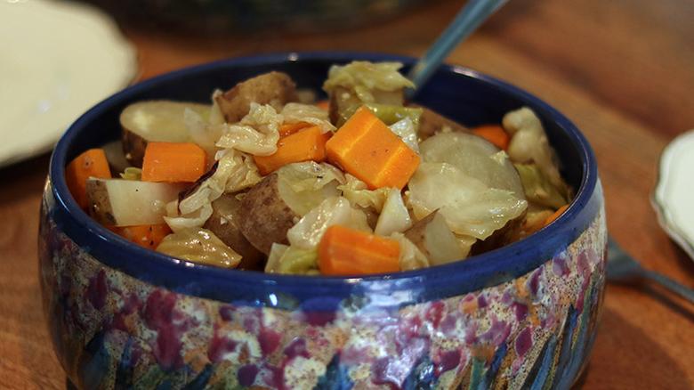 Photo of prepared Slow Cooked Potatoes and Cabbage