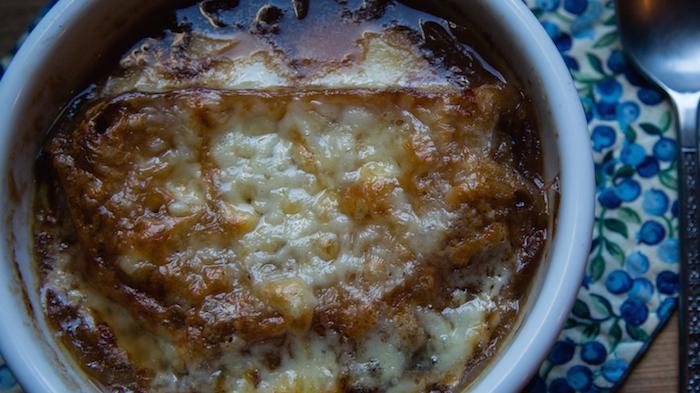 Photo of French Onion Soup in a bowl