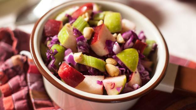 Photo of Apple Celery Slaw with Nuts in a bowl