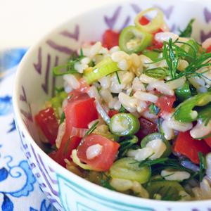 Photo of prepared Brown Rice and Tomato Salad