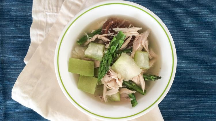 Chinese winter melon chicken soup