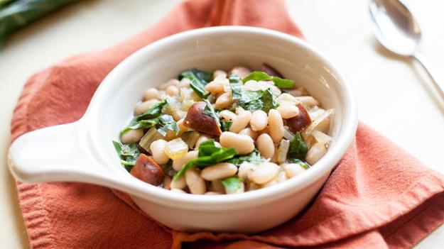 Photo of Sausage and Greens Stew in a bowl