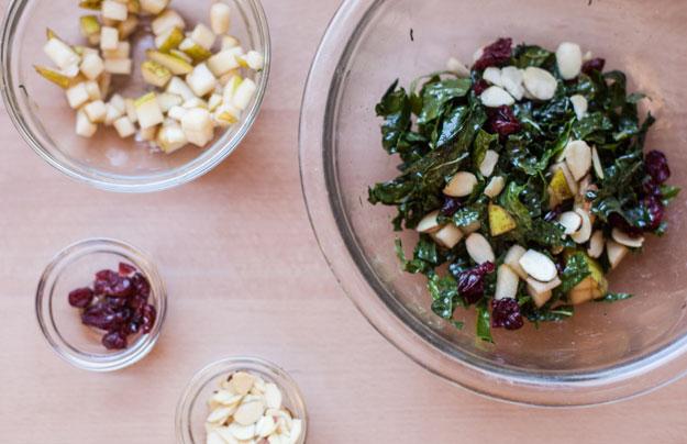 Photo of Kale Salad with Nuts and Seasonal Fruits