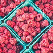 Photo of baskets of raspberries