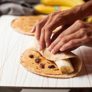 Photo of Banana Sushi being prepared