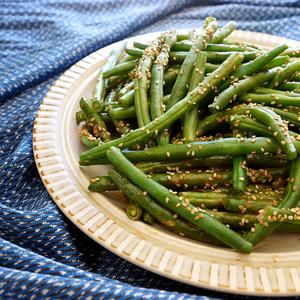 Photo of prepared GREEN BEANS WITH SESAME SAUCE