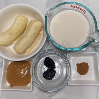 Place all ingredients in a blender.