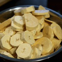 Photo of cut plantains